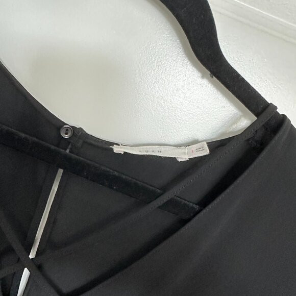 Lush All In Favor Cross Front Blouse in Black - Picture 2 of 2
